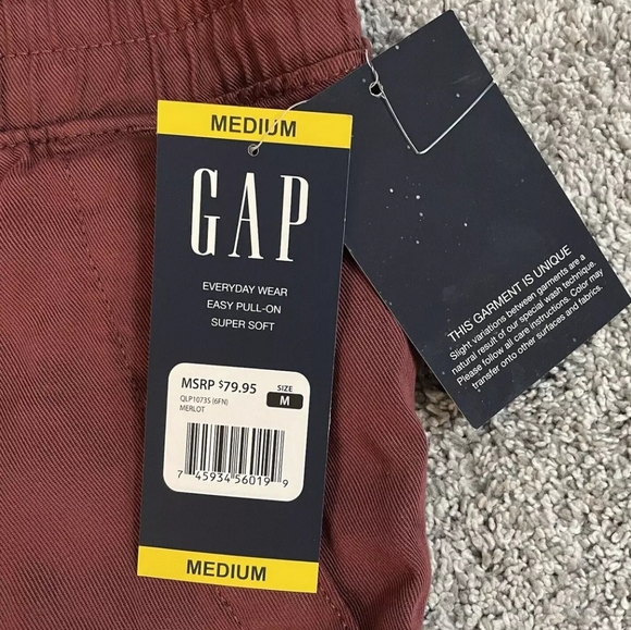 NWT Gap Women's Tencel Jogger Maroon Pull On Everyday Wear Pants - Picture 15 of 15